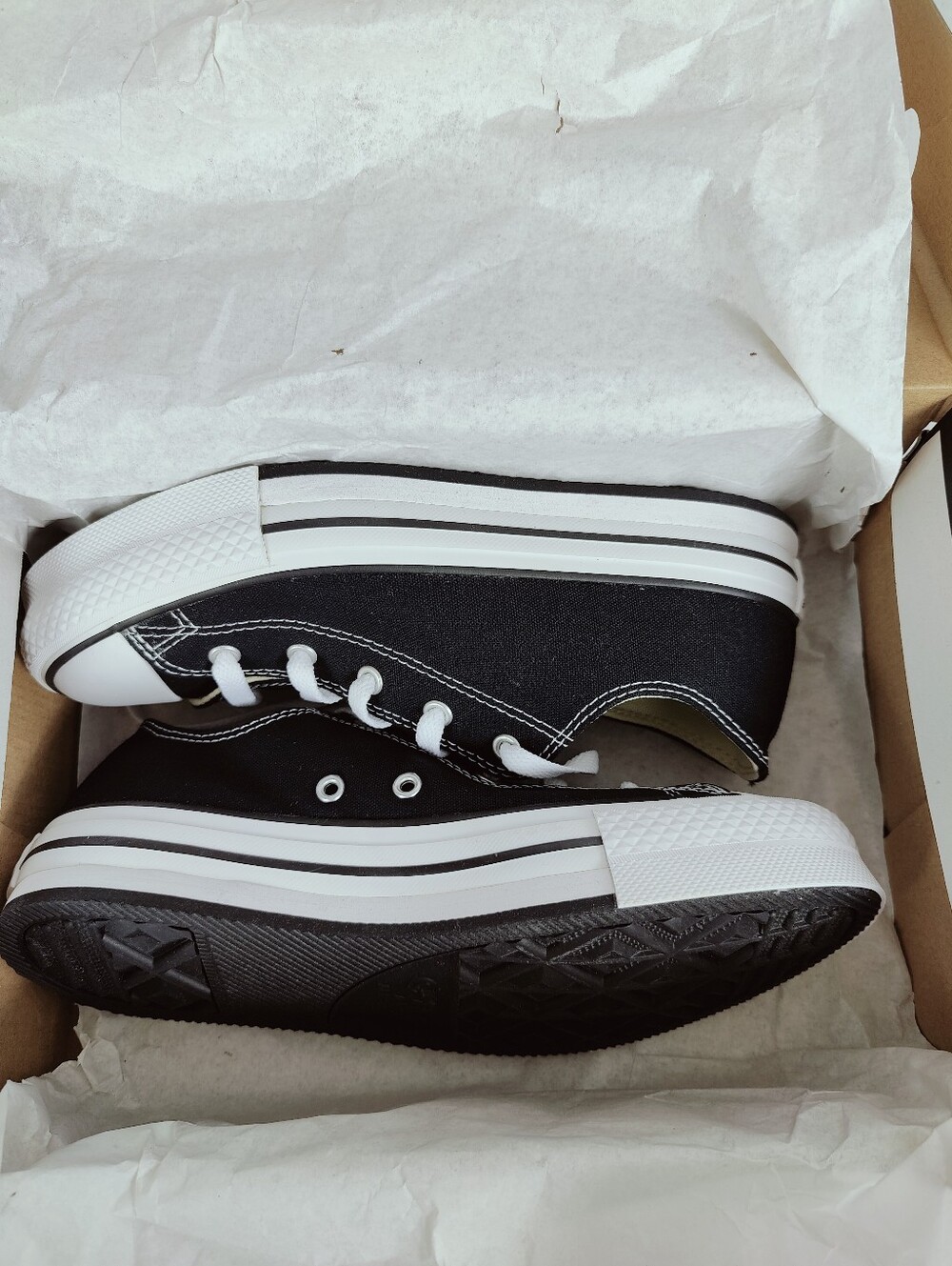 NIB Converse CT All Star Lift Girls' Black Canvas Platform Sneakers, Sz 6 - Picture 9 of 10